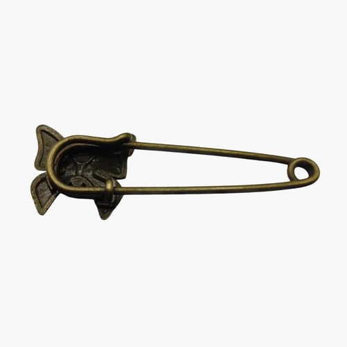 Butterfly Safety Pin Charm Holder Skirt Pin Brooch - Picture 5 of 5