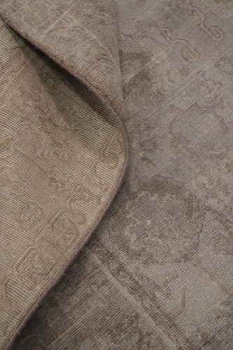 Handmade Transitional Silk Carpet Oushak Turkish Rug 7x10 Ft Living Room Rug - Picture 11 of 14