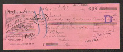 PARIS (III°) Fabrik von ROGEANT (80) SCHNÜRE & SEILE ''Prosper NOIZEUX'' im Jahr 1923