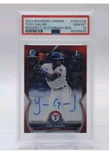 YOSY GALAN 2023 BOWMAN CHROME 1ST RED AUTOGRAPH GEM MT AUTO #2/5 PSA 10 GEM SSP