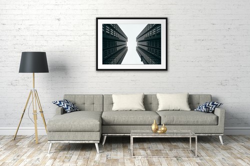 Wandbild New York Skyline Stadt Hochhäuser Kunst art Fotografie modern grau - Bild 7 von 15