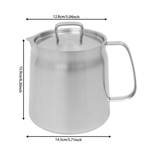2L/0.53 Gal Frittiertopf Edelstahl Frittiertopf Mit Ölsieb+Deckel Frittiertop - Bild 13 von 18