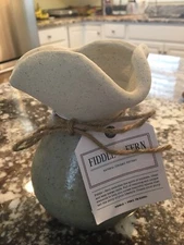 Fiddle & Fern Apropos Natural Pottery Vase - NWT