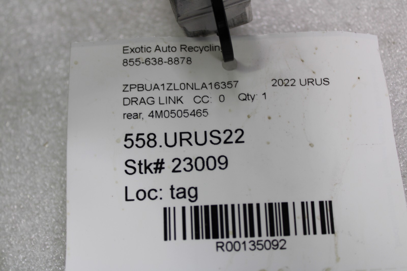 Lamborghini Urus, Rear Drag Link, Used, P/N 4M0505465