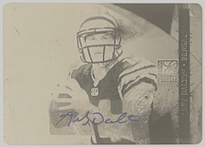 2011 Donruss Elite Black Printing Plate Andy Dalton Auto RC #108 1/1