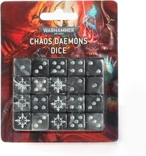 Chaos Daemons Dice Set 40K Warhammer D6 Games Workshop OOP