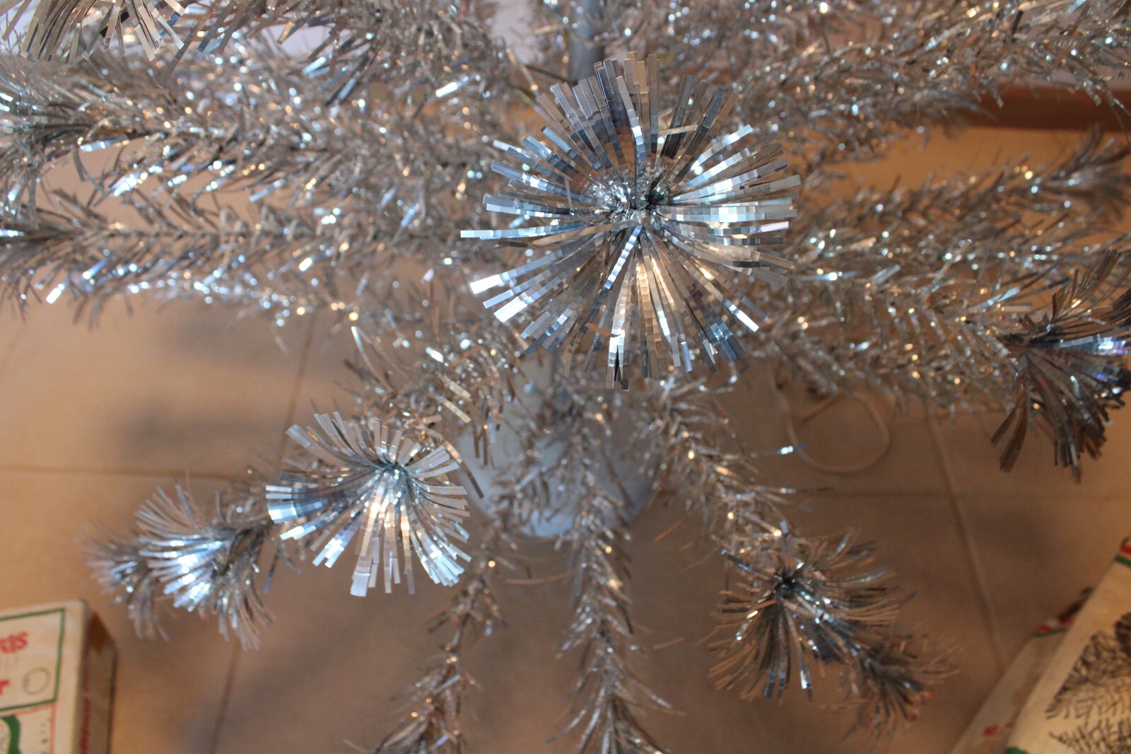Vintage Star Band “SPARKLER” 6ft POMPOM Aluminum Christmas Tree & Rotating Base eBay