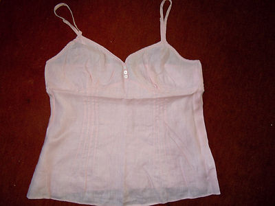 Chice Miederbluse Reines Leinen in hellem Rosé, Gr. 40, Seitenreißverschluss