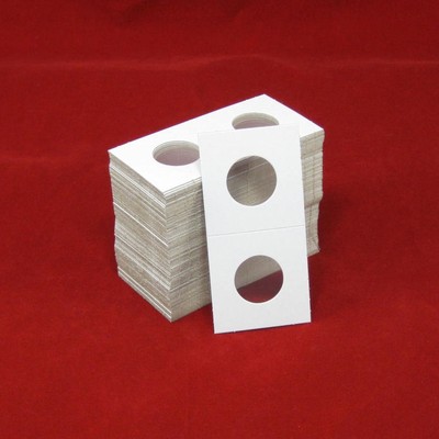 Cardboard 2x2 Coin Holder Mylar Flips for Quarters 24.3mm or .956'', Qty. 100