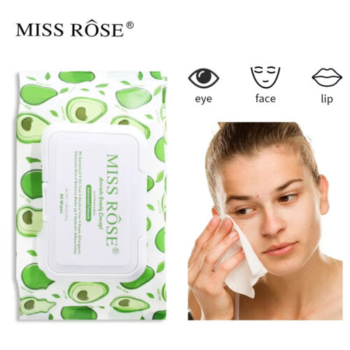 Disposable 80 Pieces Avocado Gently Off Remover Cleansing Skin Care Makeup Wipes - Picture 3 of 10