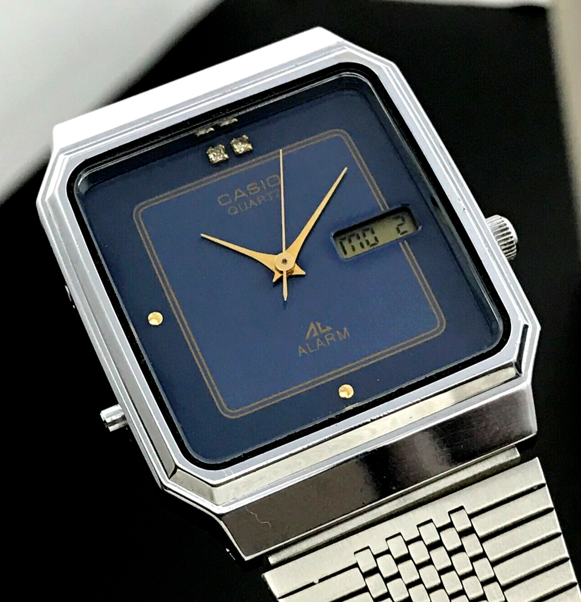 希少！ブラジル代表 /アウダイール/H/97年コンフェデレーションズカップモデル Rare Vintage Casio MQA-725 Ana-Digi Alarm Japan Made Men's Quartz
