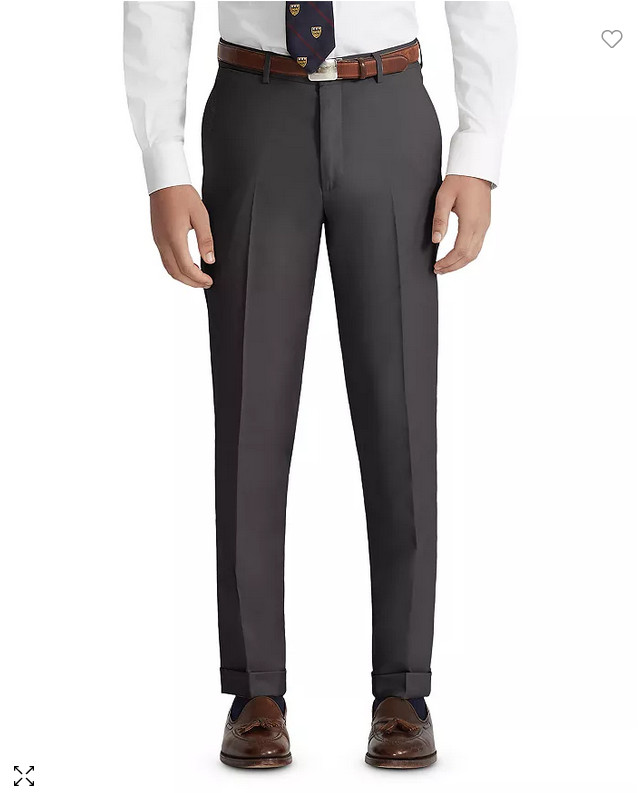 295 долларов США - Поло Ralph Lauren облегающие брюки из саржи шерсть Средне-серый размер 34 25890₽