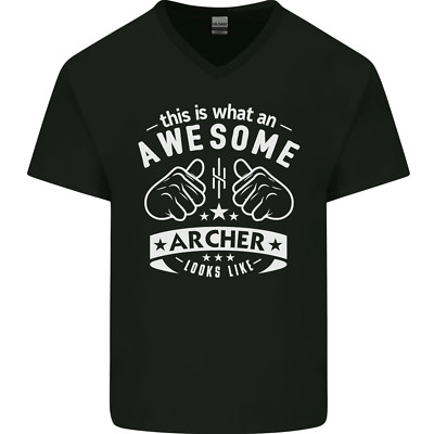 An Awesome Archer Looks Like Archery Mens V-Neck Cotton T-Shirt