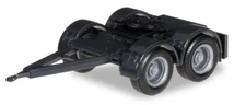 HO 1:87 Herpa # 51453-002  - Two Axle Trailer Dolly - Black - Sold by the each