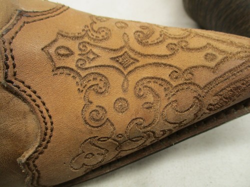 Corral Vintage Pelle Marrone Viola Turchese Ricamato Donna Tg 8 M Sty C1608 - Foto 9 di 11