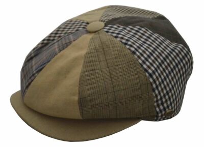 Epoch Men's Patchwork Plaid Apple Cap Newsboy Cabbie Golf Hat Multi Color
