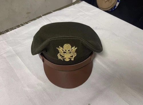 WW2 US American USAAF Army Military General Officers Crusher Visor Hat Cap 7 1/4