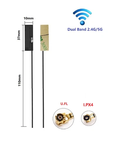 2.4&5GHz dualband antenna intern usage 50Ω FPC material feedline I-PX interface