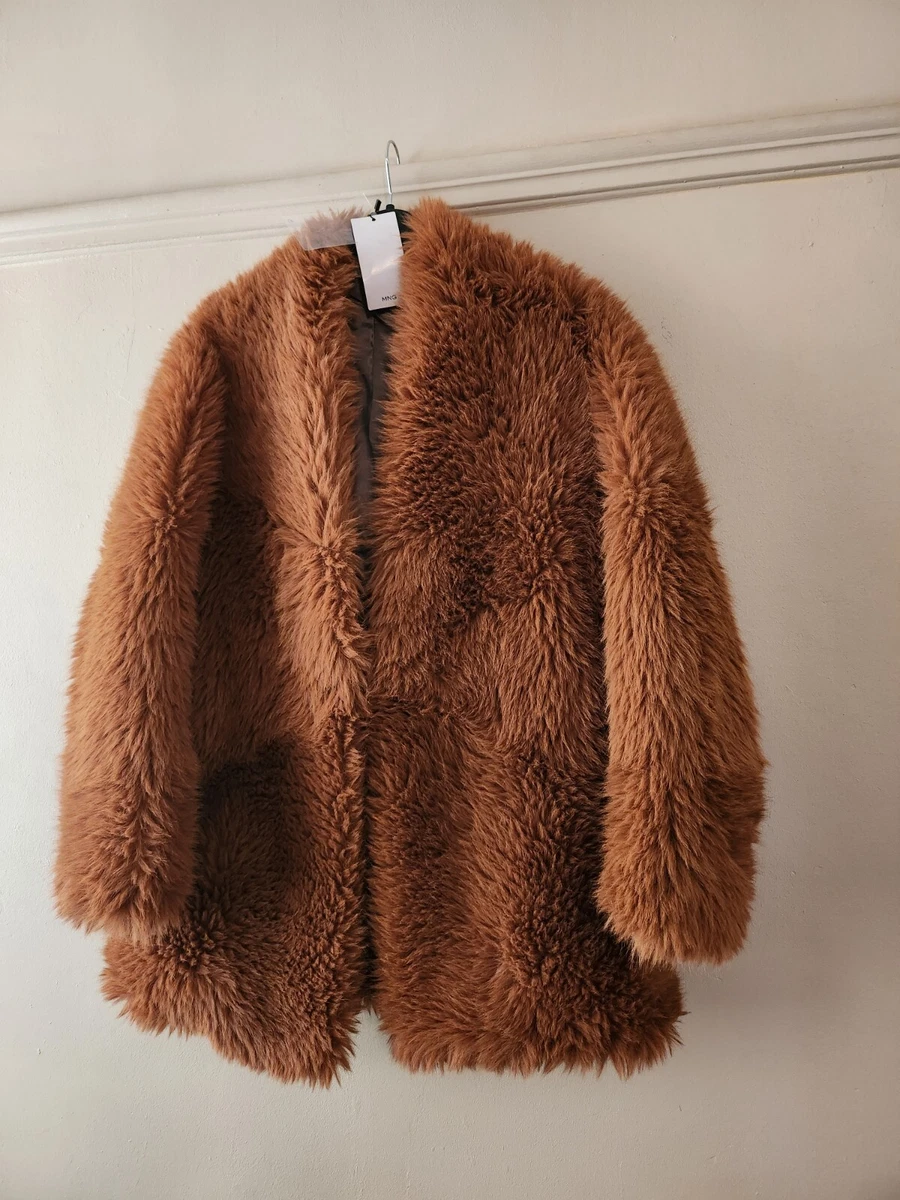 Mango oversized faux fur cheap coat