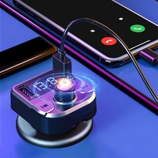 Car Quick Charger, FM Transmitter, Wireless Bluetooth 5.0 Radio Adapter MP3 Musi