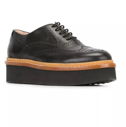 black platform brogues