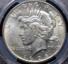 1928 S PEACE DOLLAR PCGS MS 61 SPARKLING SILVER LUSTER OVER A DECENT  STRIKE,