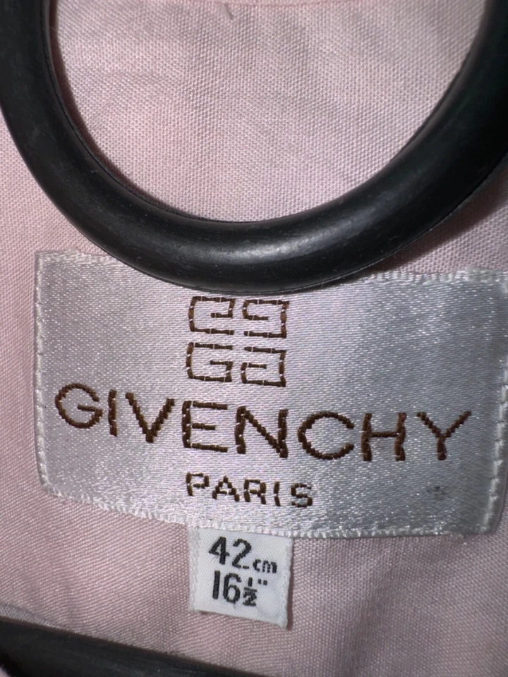 Camisa Botón Givenchy Paris Vintage Años 90’s Hombre Talla 42/16.5 Foto 4 de 4