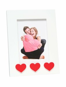 Cornice Bianca Con Cuori Rossi Ebay