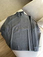 Ralph Lauren Estate-Rib Quarter-Zip Pullover grigio uomo M cotone medio
