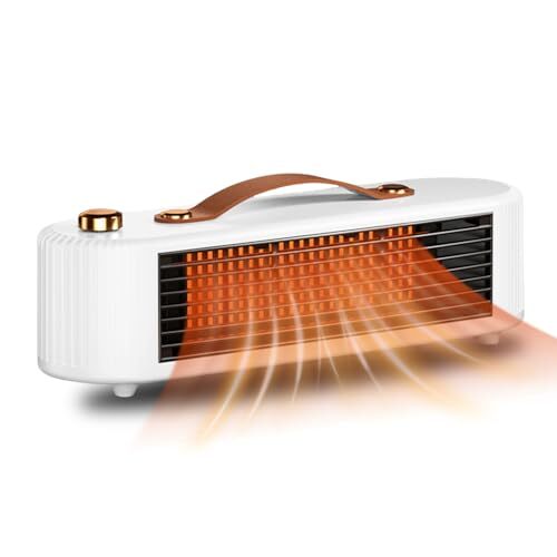 Electric Space Heater, PTC Ceramic Desktop Heater Portable Heater Fan Energy ...