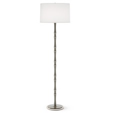 Robert Abbey Kane 1Lt Floor Lamp, Smokey Taupe/Nickel/Ascot White Shade - ST74