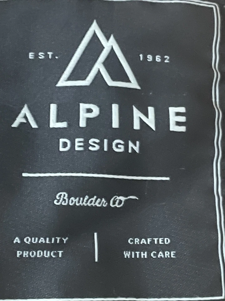 Chaqueta de plumón marrón ligero ALPINE DESIGNS of Boulder Colorado para hombre talla L Foto 2 de 4