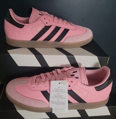 NEW AUTHENTIC ADIDAS ORIGINALS SAMBA MESSI  ''LIGHT PINK CORE BLACK'' US 9