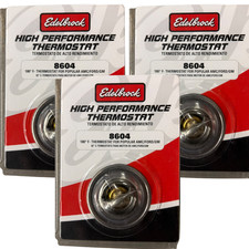 Edelbrock 8604 High Performance Thermostat 180f Amc Ford Gm 3 Pack