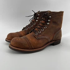 Red Wing Heritage Iron Ranger Mens 8 Boots 8085 Copper Rough Tough Leather Lace