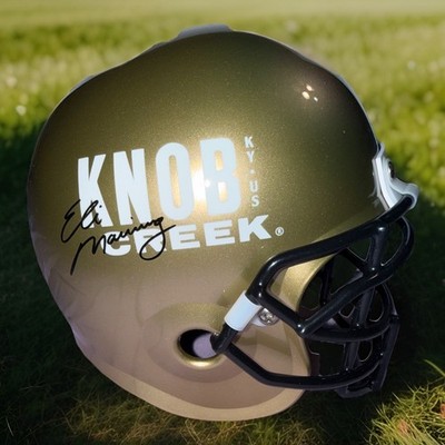 Knob Creek Whiskey . Mini Football Helmet. (Eli Manning Signature Decal)  New