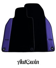 Fußmatten für Porsche 987 Boxster (2005-2012) Schwarz mit lila Leder