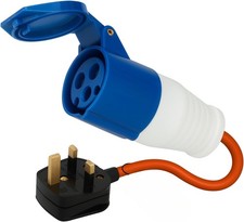 Caravan Hook Up Adapter 230V UK Mains Conversion Plug Connector Lead Camping