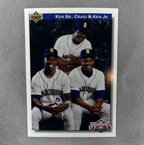 Ken Griffey Sr. / Craig Griffey / Ken Griffey Jr. [Gold Hologram] #85 1992 Upper Deck card