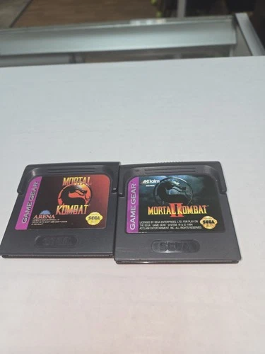 Mortal Kombat 1 + 2 I II (Sega Game Gear, 1992) Authentic and Tested Working Lot
