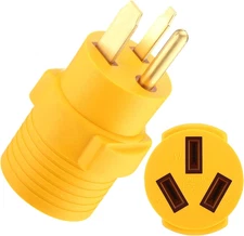 Kanayu 50Amp NEMA 6-50P to 10-50R Welder to Stove Adapter, 3 Prong Welder Male T