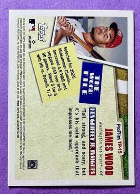 James Wood 2026 Topps Series 1 PROFILES INSERT Card #TP-15