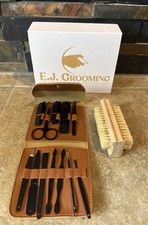 E.J. Grooming Luxury Self Care Kit 12pcs Leather Case Nails Hand FAST SHIPPING