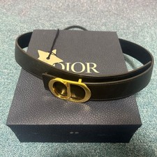 Dior CD icon reversible leather black navy made in Italy belt