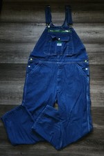 Liberty Men s Bib Overalls 38x30 6 Pocket Zipper Pocket Green Trim