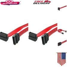 Flexible 12in SATA III Right Angle Cables - Perfect for Tight Spaces Pack of 2 