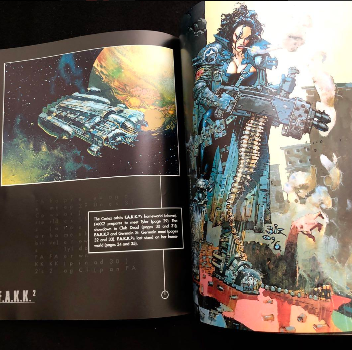 サイモン・ビズレー 画集「FAKK 2」1998年Heavy l Simon Bisley Art Book Fakk 2 1998 Heavy Metal paintings