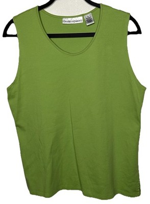 Drapers & Damons Women's Tank Top  XL Pullover Sleeveless Shirt Citron Green