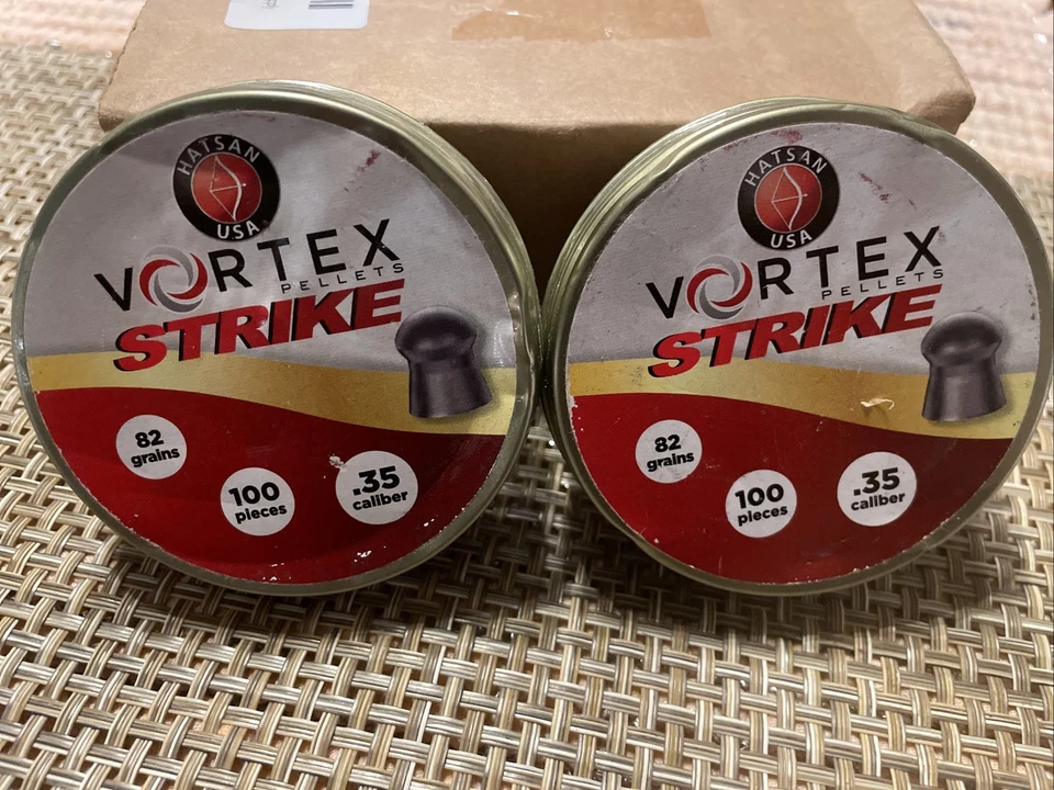 HATSANUSA (Lot 2) Hatsan USA Vortex Strike .35Cal Airgun Pellets, 82Grains, 100 Pcs