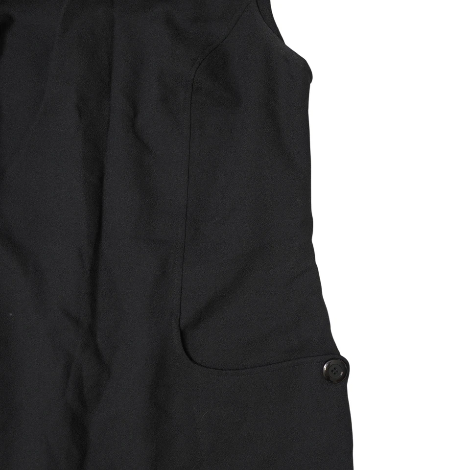 Talbots Black 100% Wool Dress Sz 14 Shift Pockets Sleeveless Crew Neck Defected - Image 4 of 4